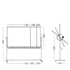 Swinging board, whiteboard board for intensive use on mobile stand - 8 sizes - 100x150 cm #5