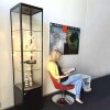 Showcase Tower Solo, black, with storage and LED spots #6