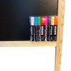 Wooden A-Board,  natural wooden frame and black chalkboard plate, 60 x 100cm incl. 8 chalk board markers #6