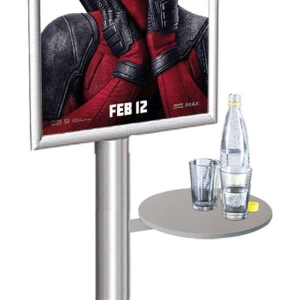 Mini Multi Stand with A3 Snap Frame and round shelf #10