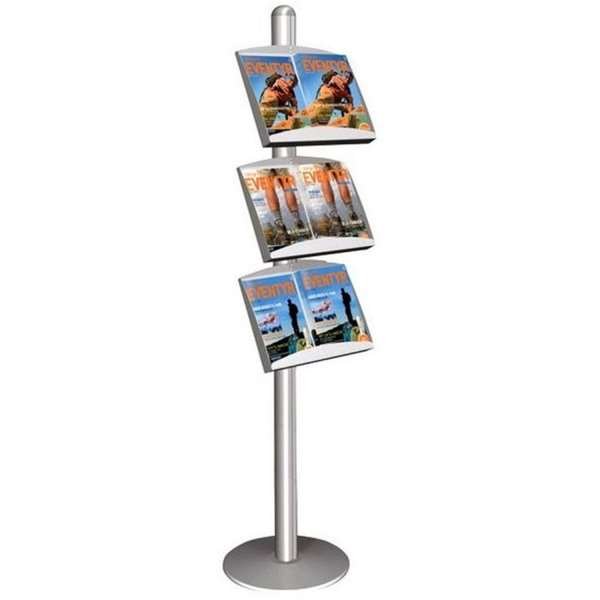 MULTISTAND 5 Single sided 3 x acryl shelve Alu #2