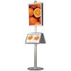 MULTISTAND 2 Doublesided with acryl shelve 25 mm 2 x 70x100 cm Alu #2