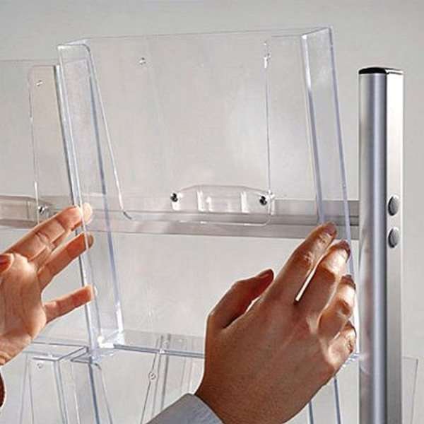 Ellipse Stand, single sided, with 12 A4 acrylic holders #3