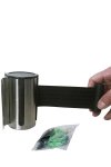 Crowd Barrier, Wall Dispenser, Black with 3meter Black belt #3