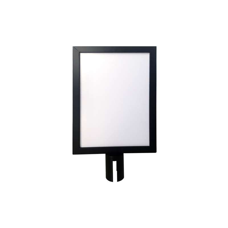 Slide-in frame for Crowd Barrier Belt system, sort, A3 #1
