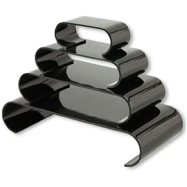 Nesting Shelves Rounded x 4, black, acrylic #1
