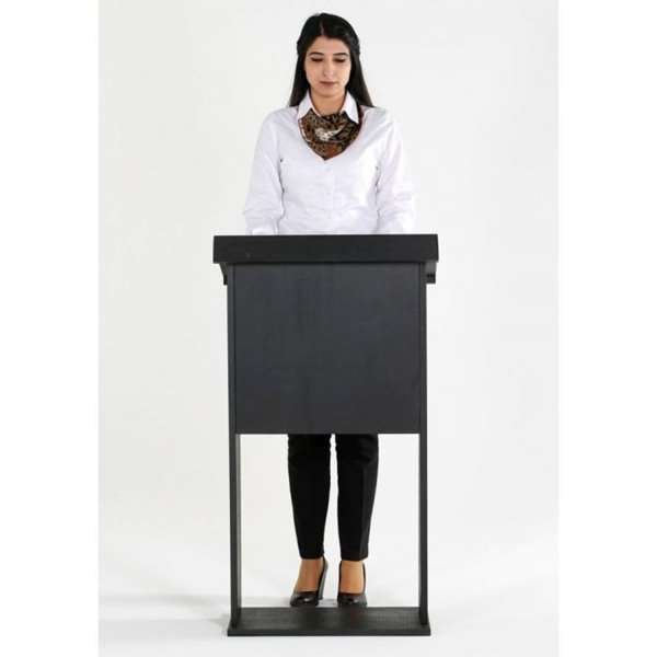 Wood Podium, black, with bag #16