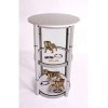 Circle Counter, white, with 8 PET panels and suitcase #7