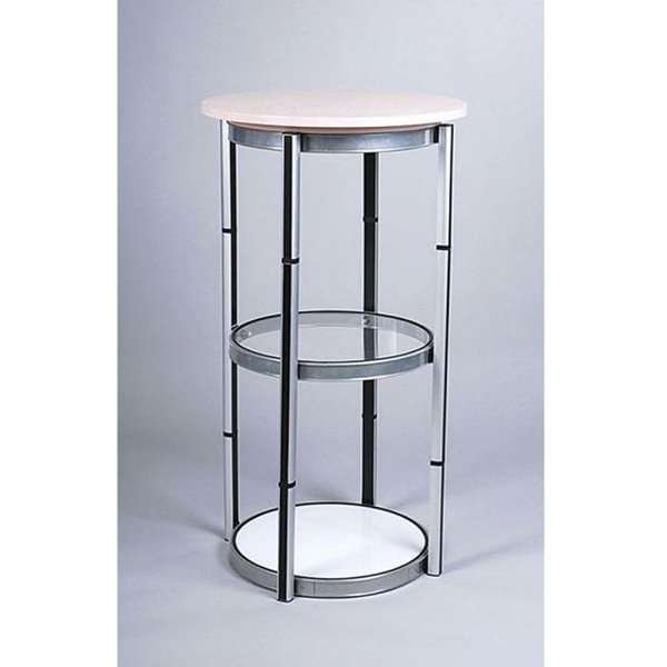 Circle Counter, white, with 8 PET panels and suitcase #8
