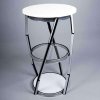 Circle Counter, white, with 8 PET panels and suitcase #5