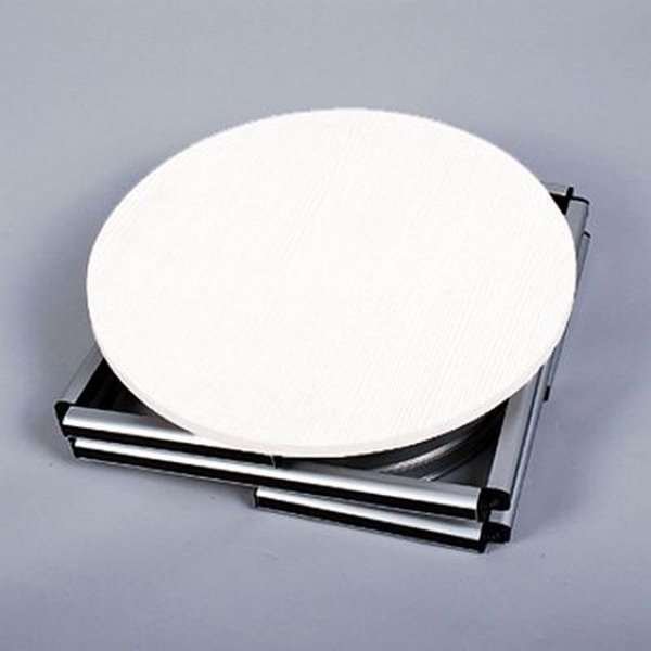 Circle Counter, white, with 8 PET panels and suitcase #6