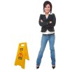 Caution Board, yellow, texted with: 
