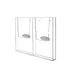 Acrylic brochure holder, 2 x M65, for Wall Dispenser List #1
