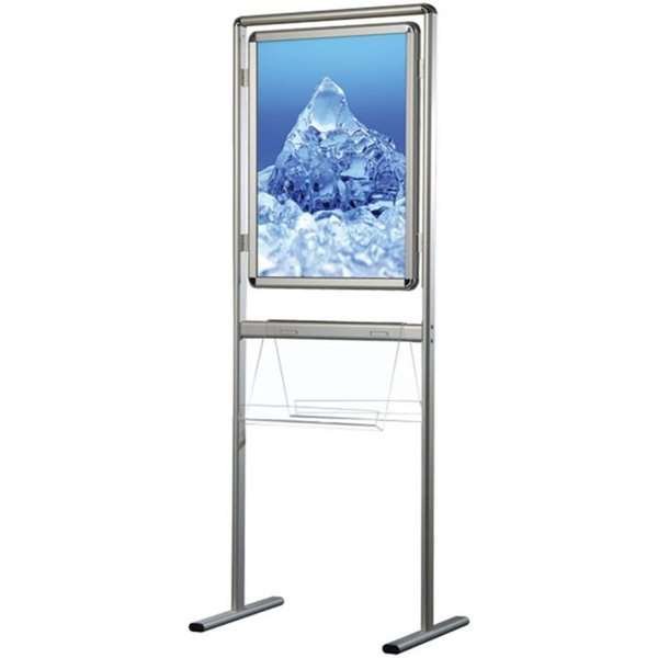 Info-Line Poster, double sided stand A1, with 2 acrylic shelves #1