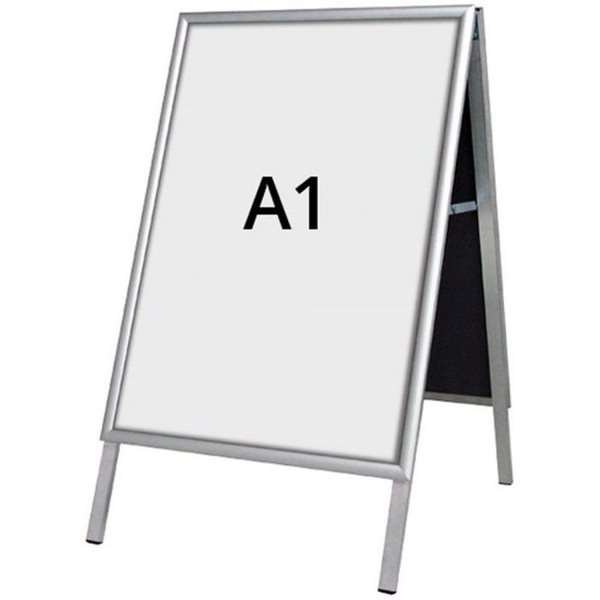 Alu-Line Budget Pavement Sign, silver, A1 #1