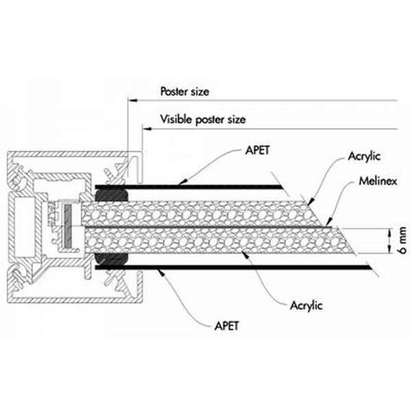 CROWN  LED OUT BOX, A2 double sided - black #3