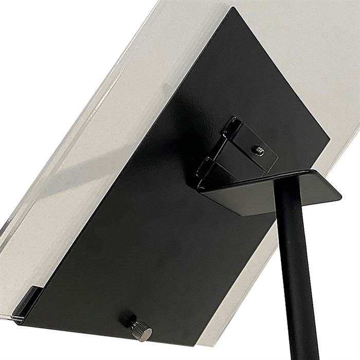Design Stand floor, angled acrylic holder horisontal A4, black #6