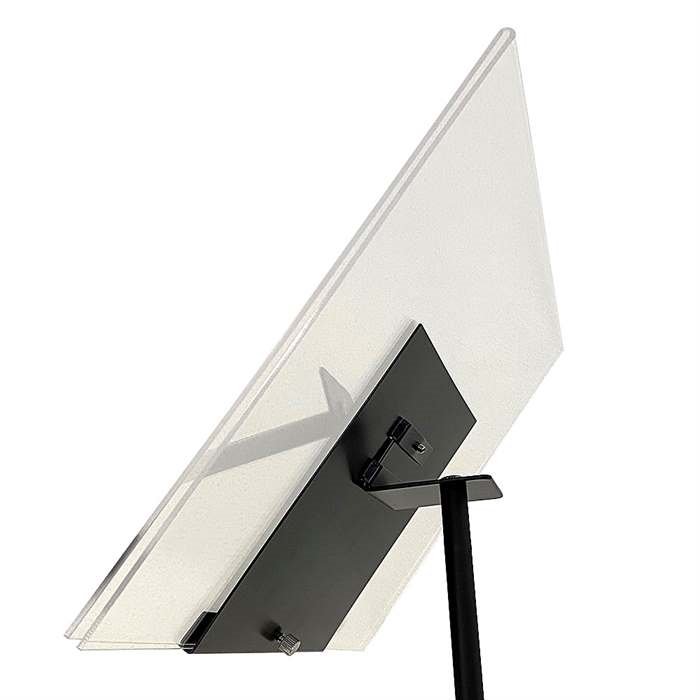 Design Stand floor, angled acrylic holder vertical A4, black #5