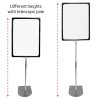 Double sided price frame, set w/alu base and pole, black A5 frame, cover sheet, height 63-81 cm #4