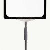 Double sided price frame, set w/alu base and pole, black A5 frame, cover sheet, height 63-81 cm #2
