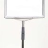Double sided price frame, set w/alu base and pole, white A4 frame, cover sheet, height 72-90 cm #2
