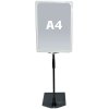 FLEX PLASTICFRAME w/base A4 white #1