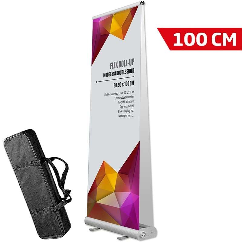 Flex Roll-up, double sided, 100 cm, alu, with bag #1