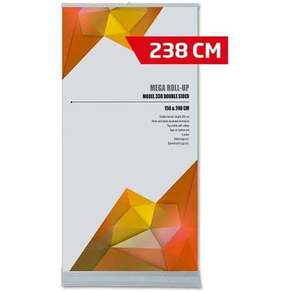 Mega Roll-up, double sided, 238 cm, alu #1