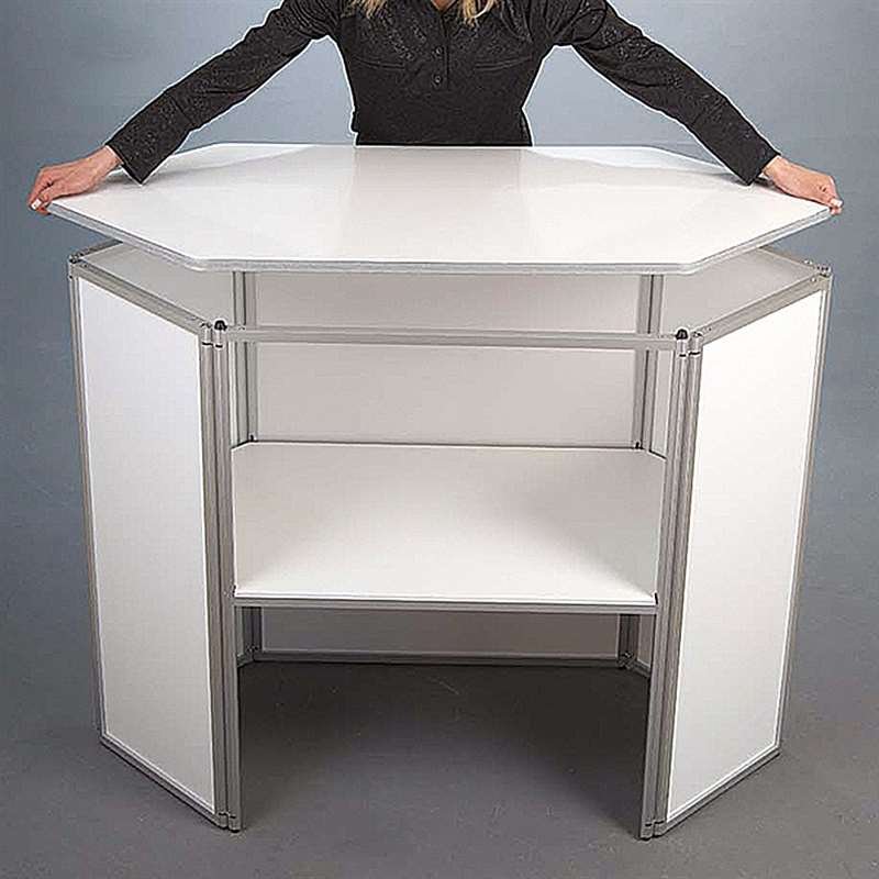 Expo Counter, 5-sided exhibition desk with white top plate #9