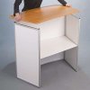 Curved Counter with top plate in wooden look #8