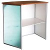 Curved Counter with top plate in wooden look #3