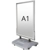 Wind-Sign Waterbase Pavement Board, alu/grey, A1 #1