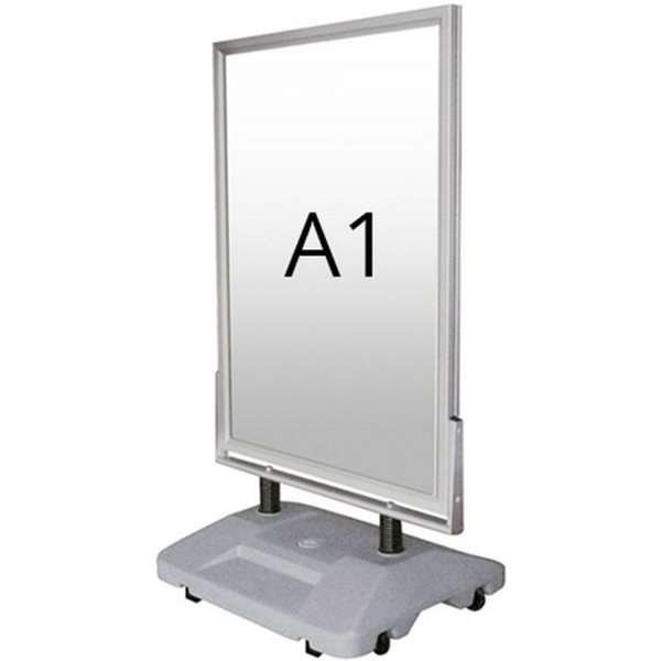 Wind-Sign Waterbase Pavement Board, alu/grey, A1 #1