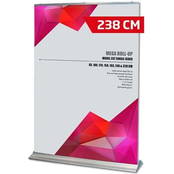 Mega Roll-up, single sided, 238 cm, alu #1