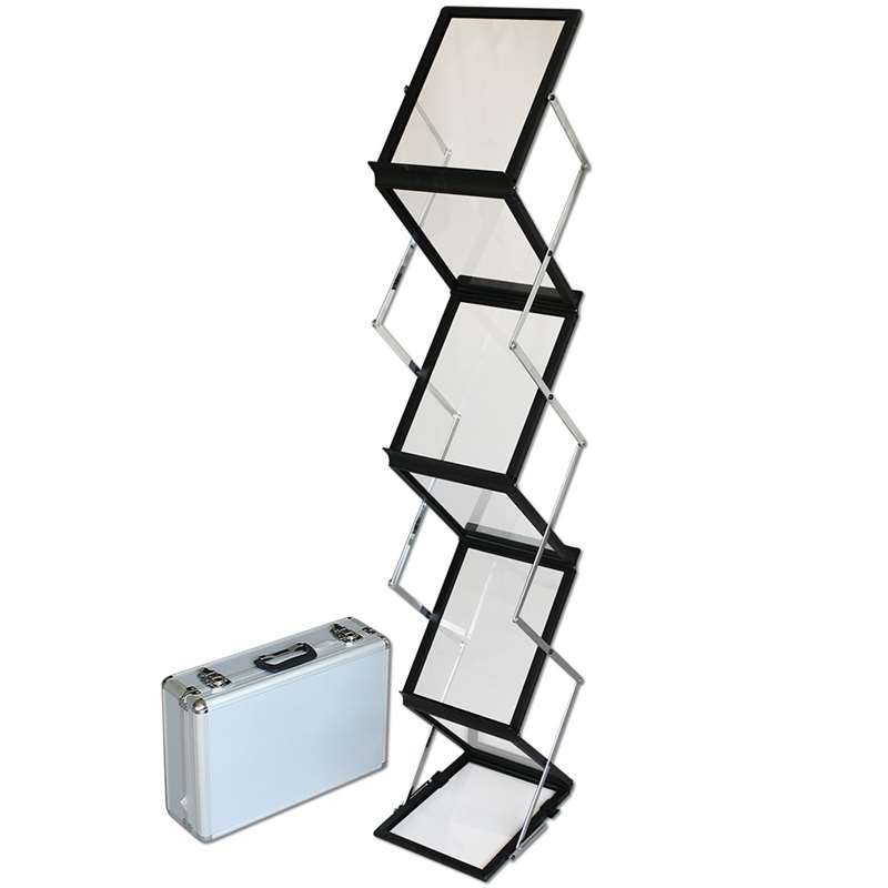 FLEX BROCHURE STAND black,  6 x A5 w/case #1