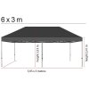 Roof for Event Tent Lux 3 x 6 m, black #2