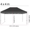 Roof for Event Tent Lux 4 x 4 m, black #2