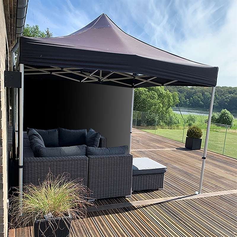 Side cover for Event Tent Lux 3 x 3 m, black #3