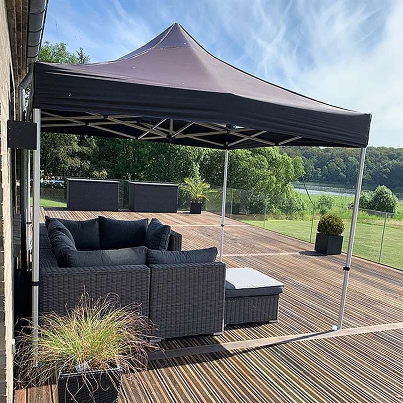 Event Tent Lux, 3 x 3 m, alu/silver poles, black top #10