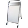 Expo Sign Lux Pavement Board with logo plate and wheels, silver, A1 #2