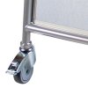 Expo Sign Lux Pavement Board with logo plate and wheels, silver, 50 x 70 cm #6
