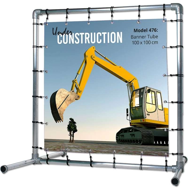 Banner Tube free standing square frame with legs 100 x 100 cm #1