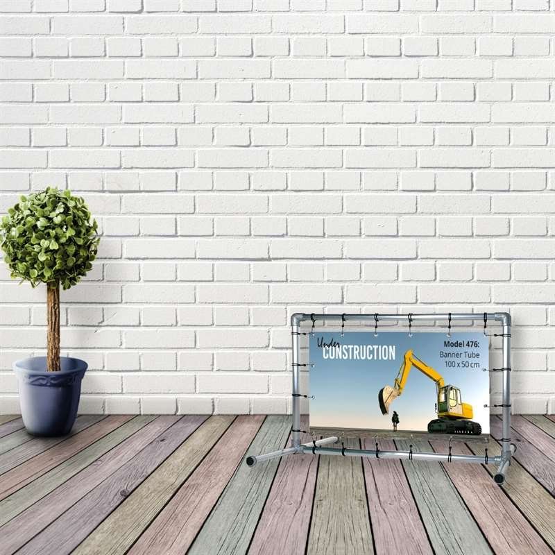 Banner Tube free standing square frame with legs 100 x 50 cm #2
