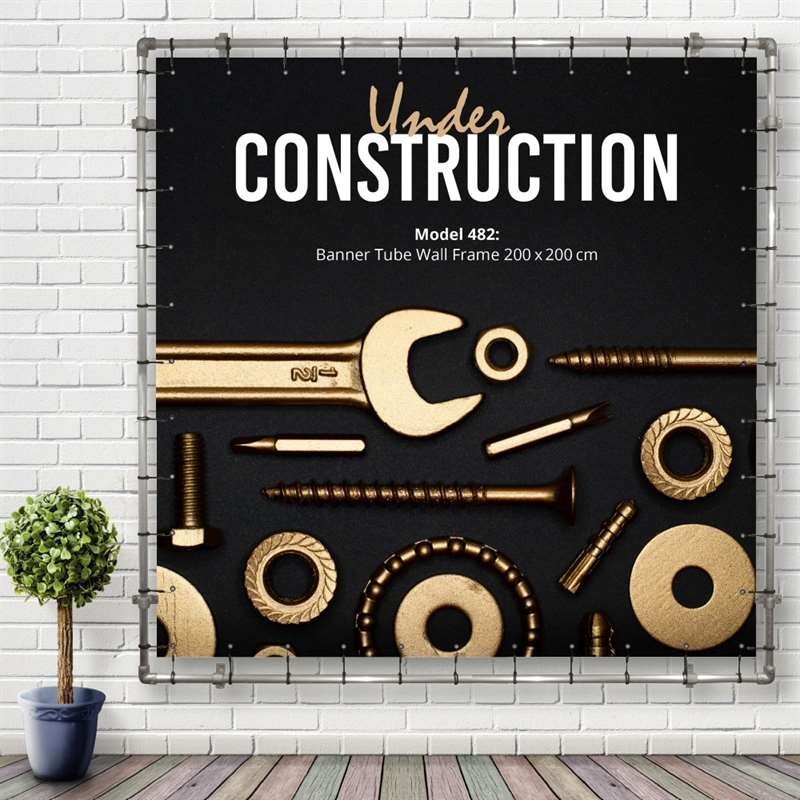 Banner Tube hanging square frame for wall 200 x 200 cm #8