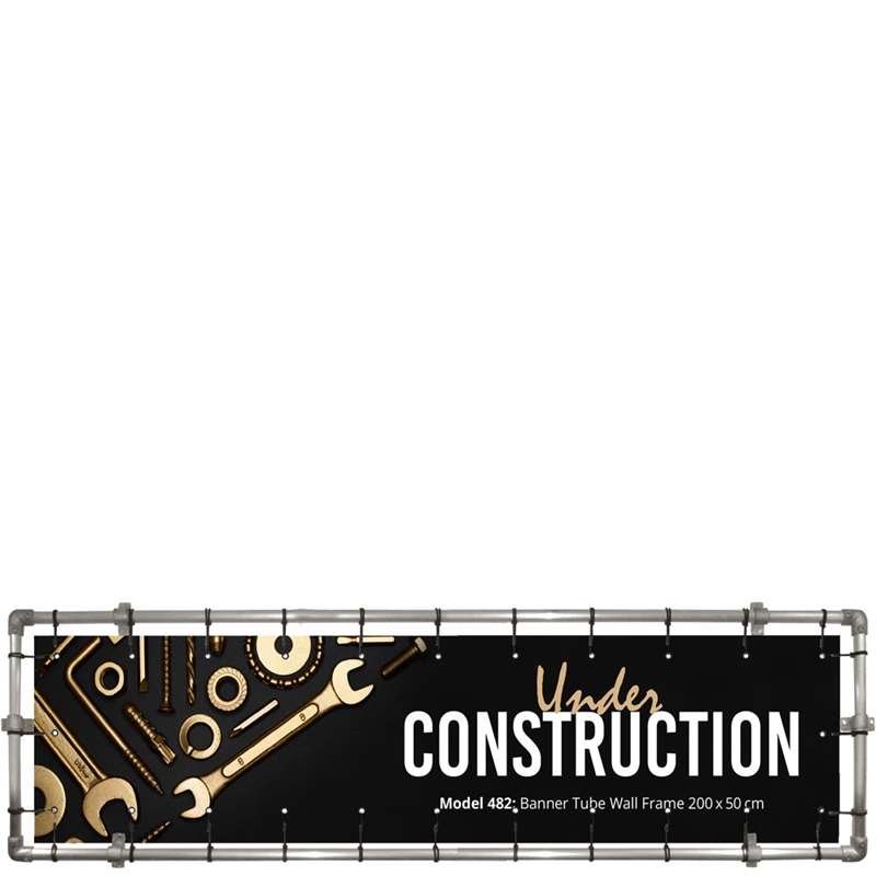 Banner Tube hanging square frame for wall  200 x 50 cm #1