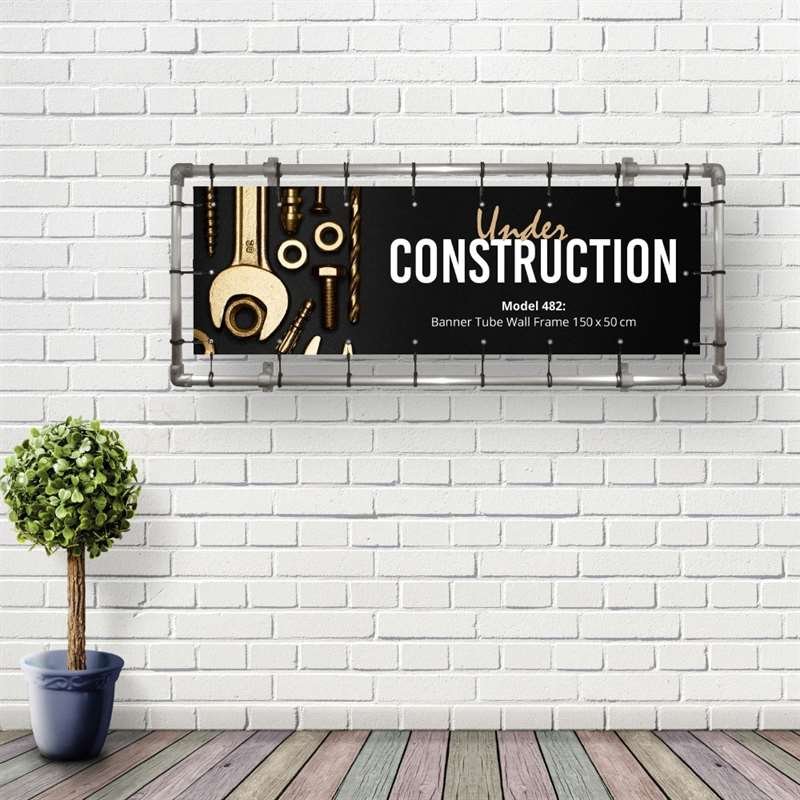 Banner Tube hanging square frame for wall 150 x 50 cm #8