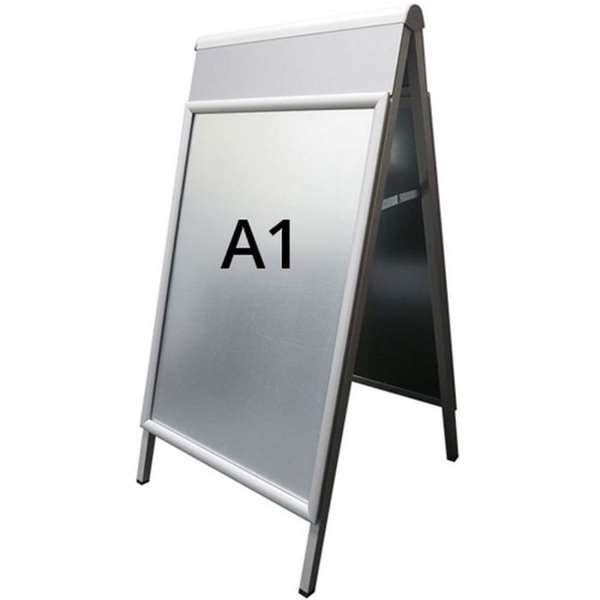 Alu-Line Logo-change Gadeskilt, silver, A1 #1