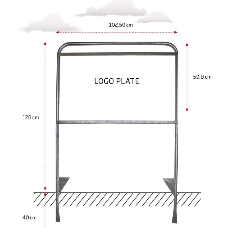 Estate Sign XL, silver/steel, 3 parts #3