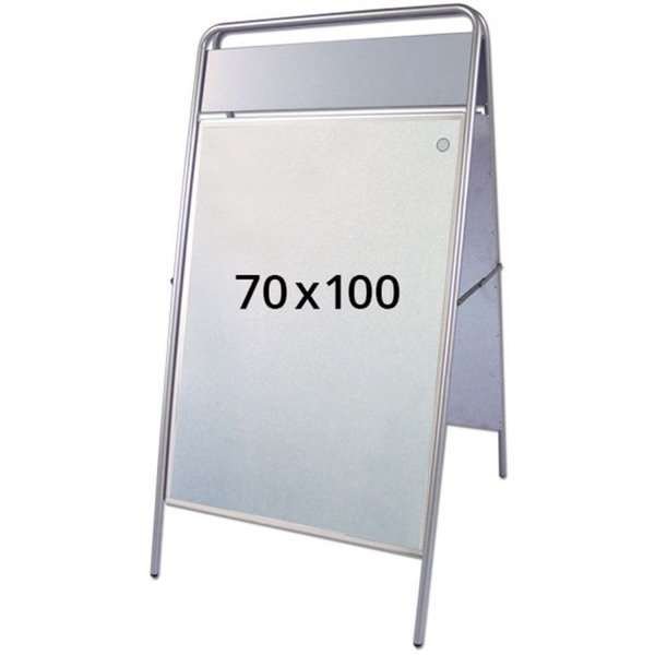 Expo Sign Pavement Board with logo plate, silver, 70 x 100 cm #1