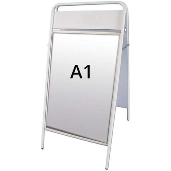 Expo Sign Pavement Board with logo plate, white, A1 #1